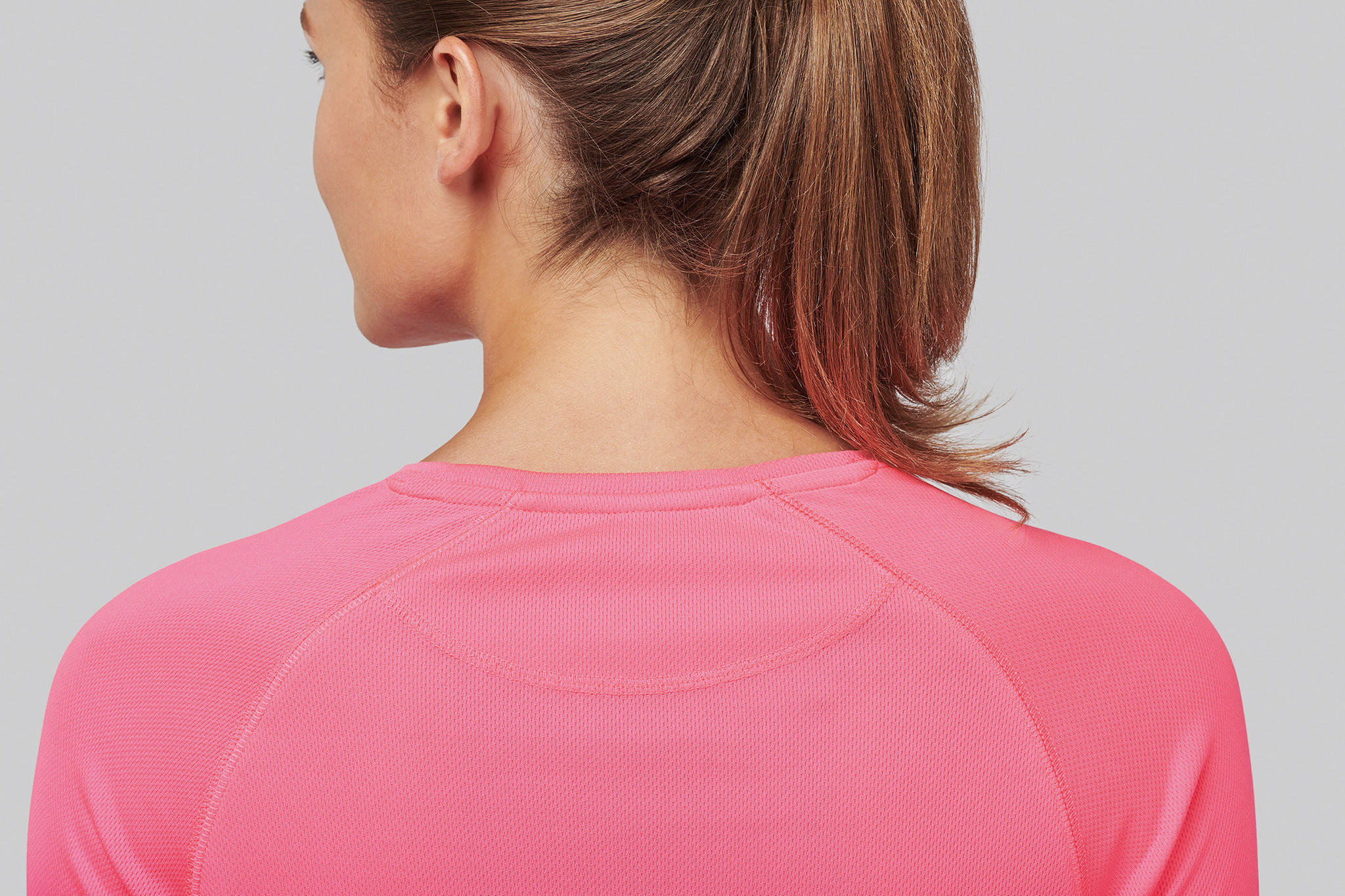 Sportshirt Basic Uni Lange mouw Dames - NAVY