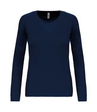 Proact Sportshirt Basic Uni Lange mouw Dames - NAVY