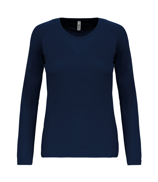 Proact Sportshirt Basic Uni Lange mouw Dames NAVY