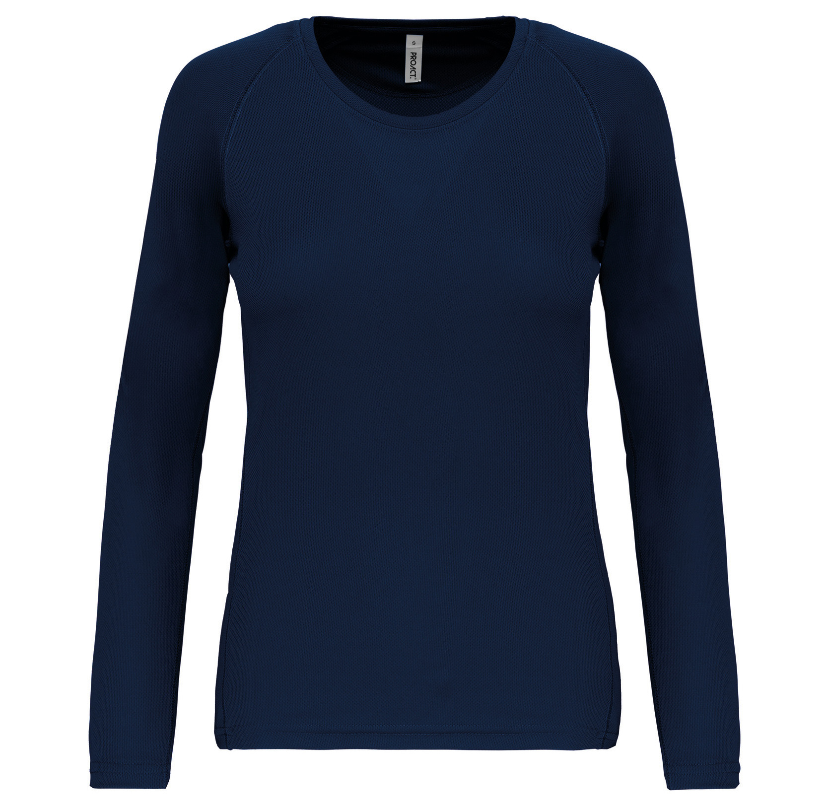 Sportshirt Basic Uni Lange mouw Dames - NAVY