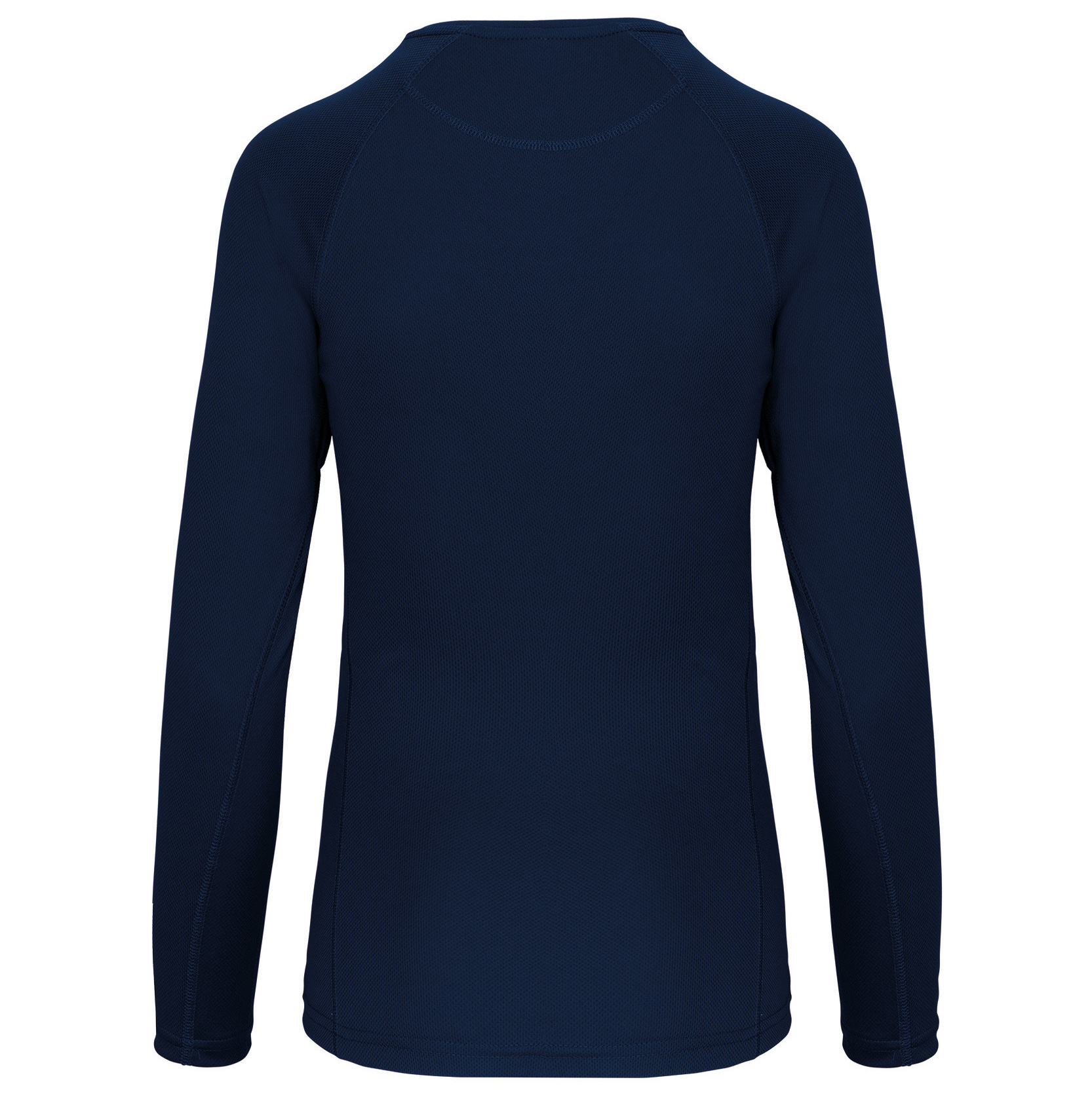 Sportshirt Basic Uni Lange mouw Dames - NAVY