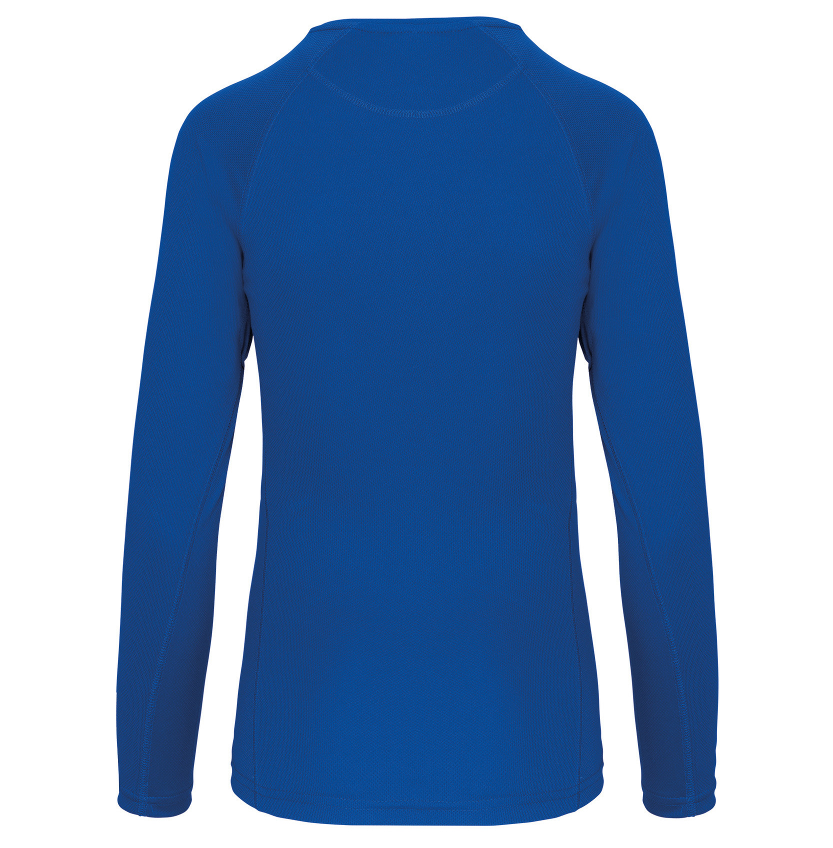 Sportshirt Basic Uni Lange mouw Dames - ROYALBLUE