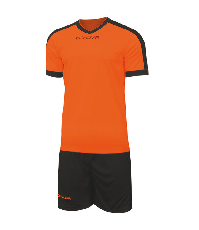 Givova Kit Revolution Oranje-Zwart 2XS - Op=Op