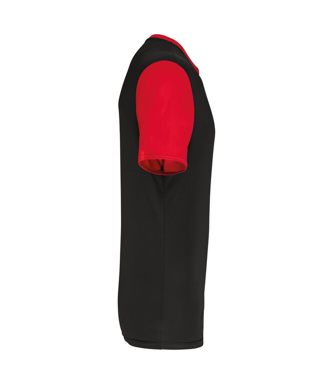 Proact Shirt 2 Tone KIDS & UNI │ Zwart-Rood