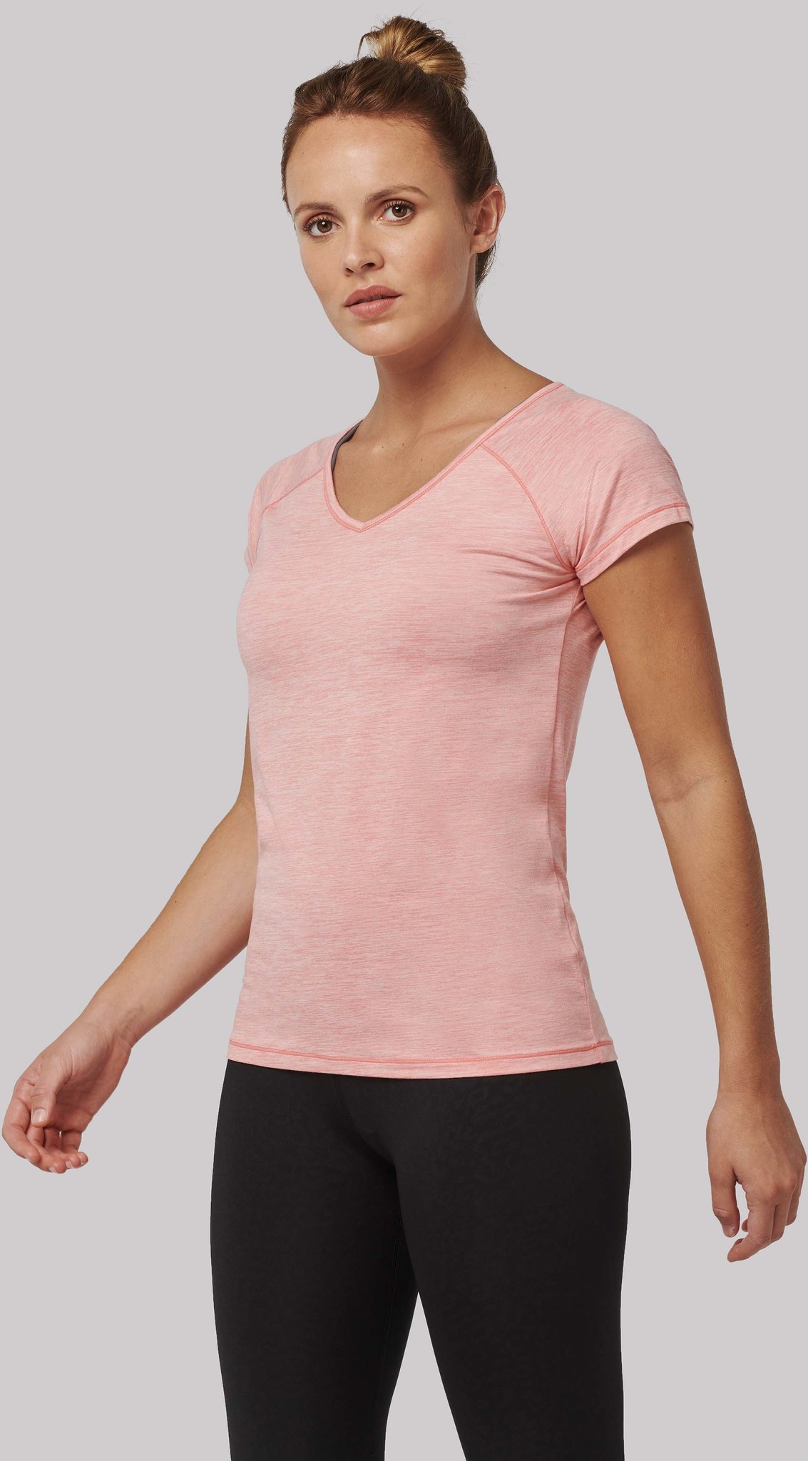 ECO friendly Sportshirt Dames slim fit - Donkergrijs