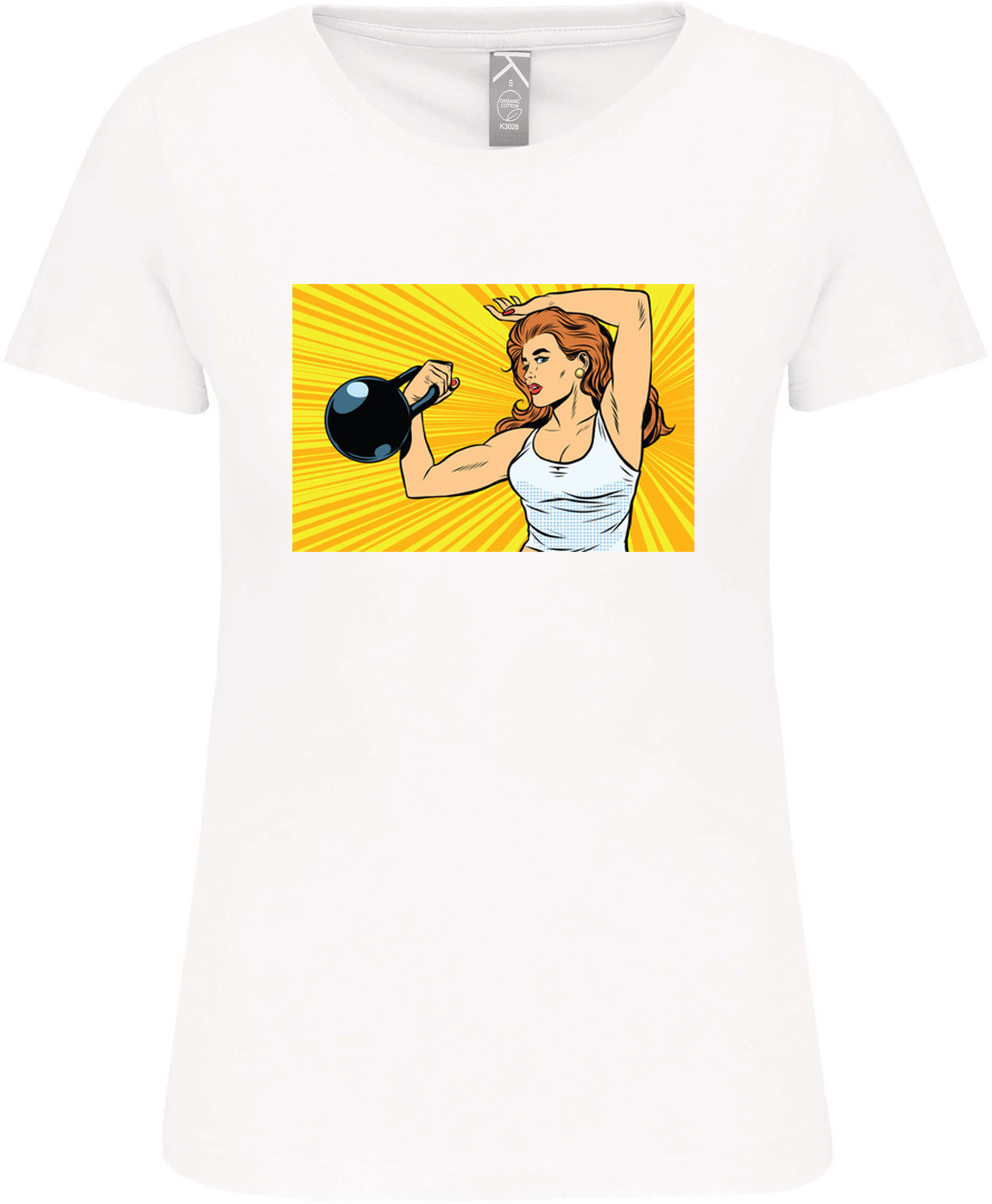 Bio T-Shirt Dames met sportopdruk │Fitness 1