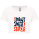 Kariban Bio T-Shirt Dames met sportopdruk │I don't sweat.. Kariban Bio T-Shirt Dames met sportopdruk │I don't sweat..