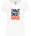 Bio T-Shirt Dames met sportopdruk │I don't sweat..