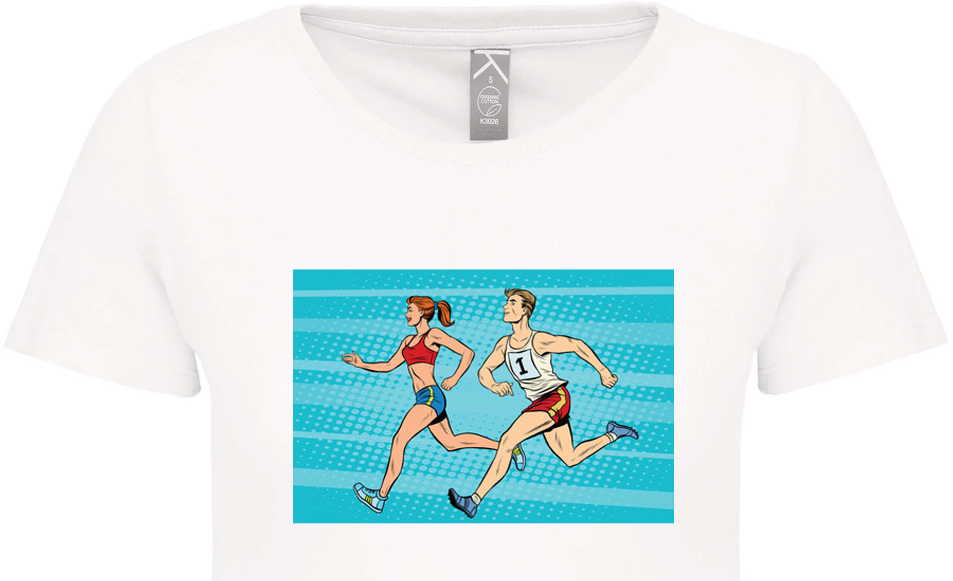 Bio T-Shirt Dames met sportopdruk │Running