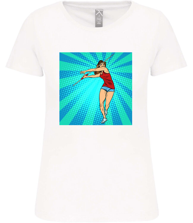 Bio T-Shirt Dames met sportopdruk │Speerwerpen