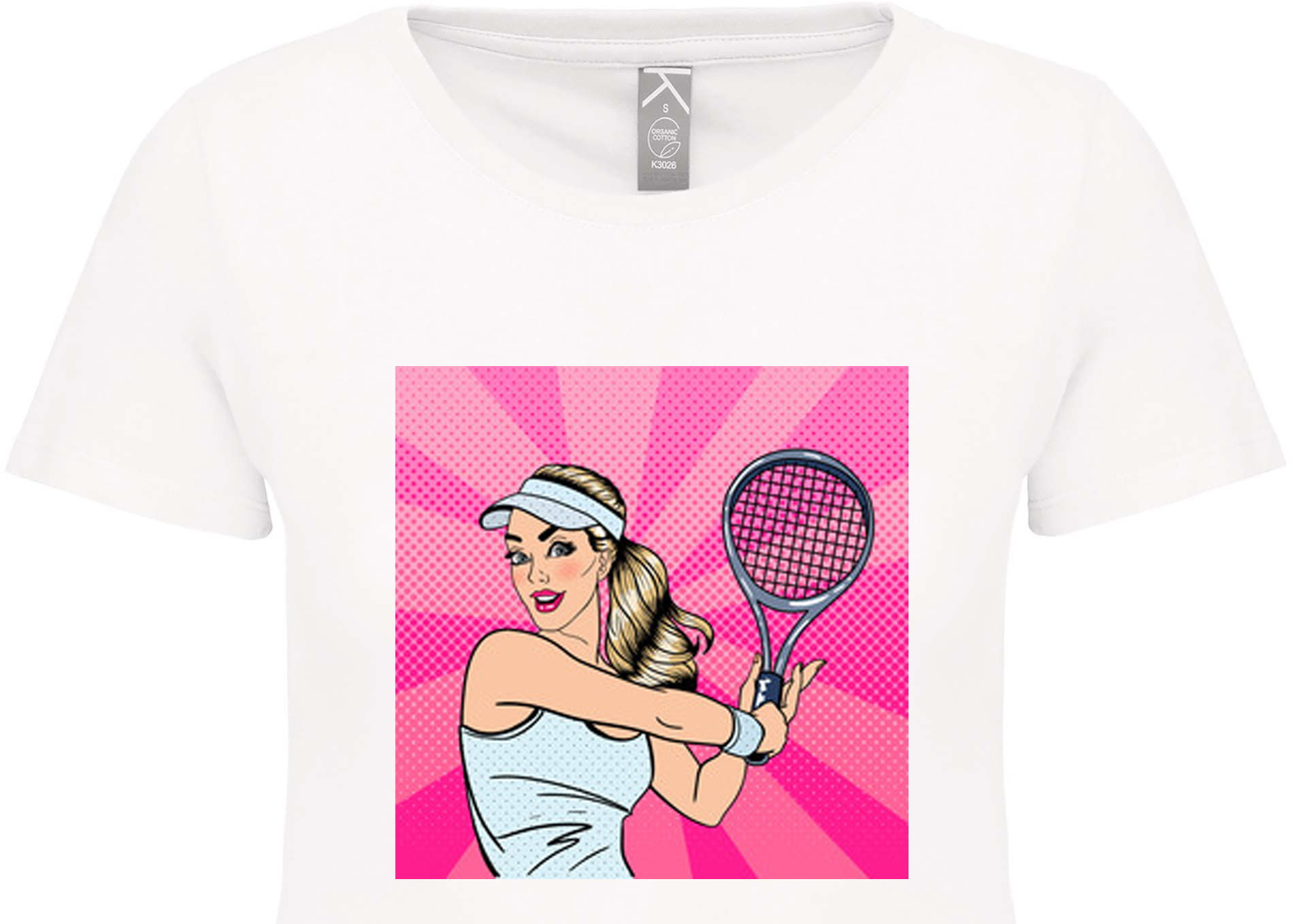 Bio T-Shirt Dames met sportopdruk │Tennis