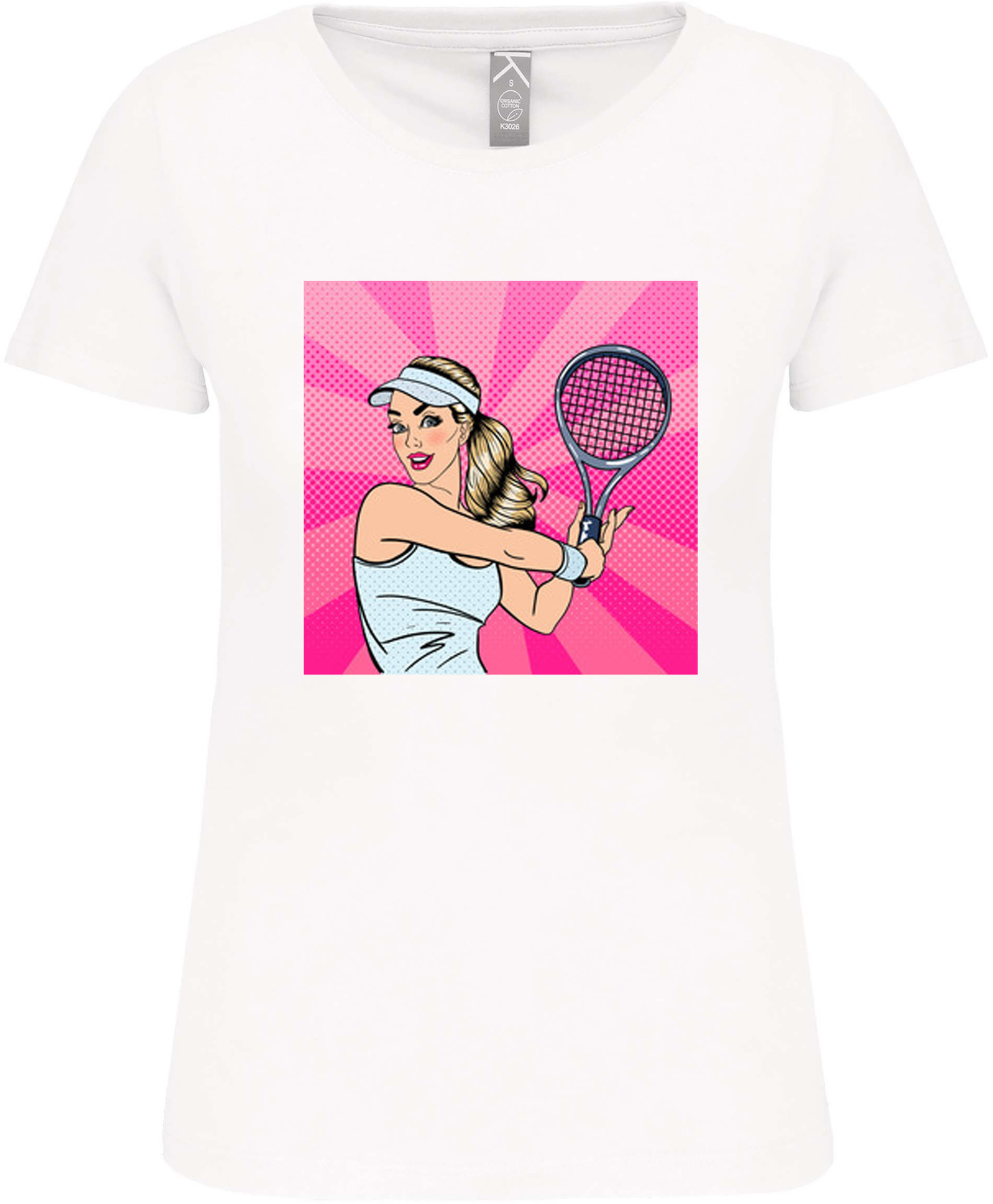 Bio T-Shirt Dames met sportopdruk │Tennis