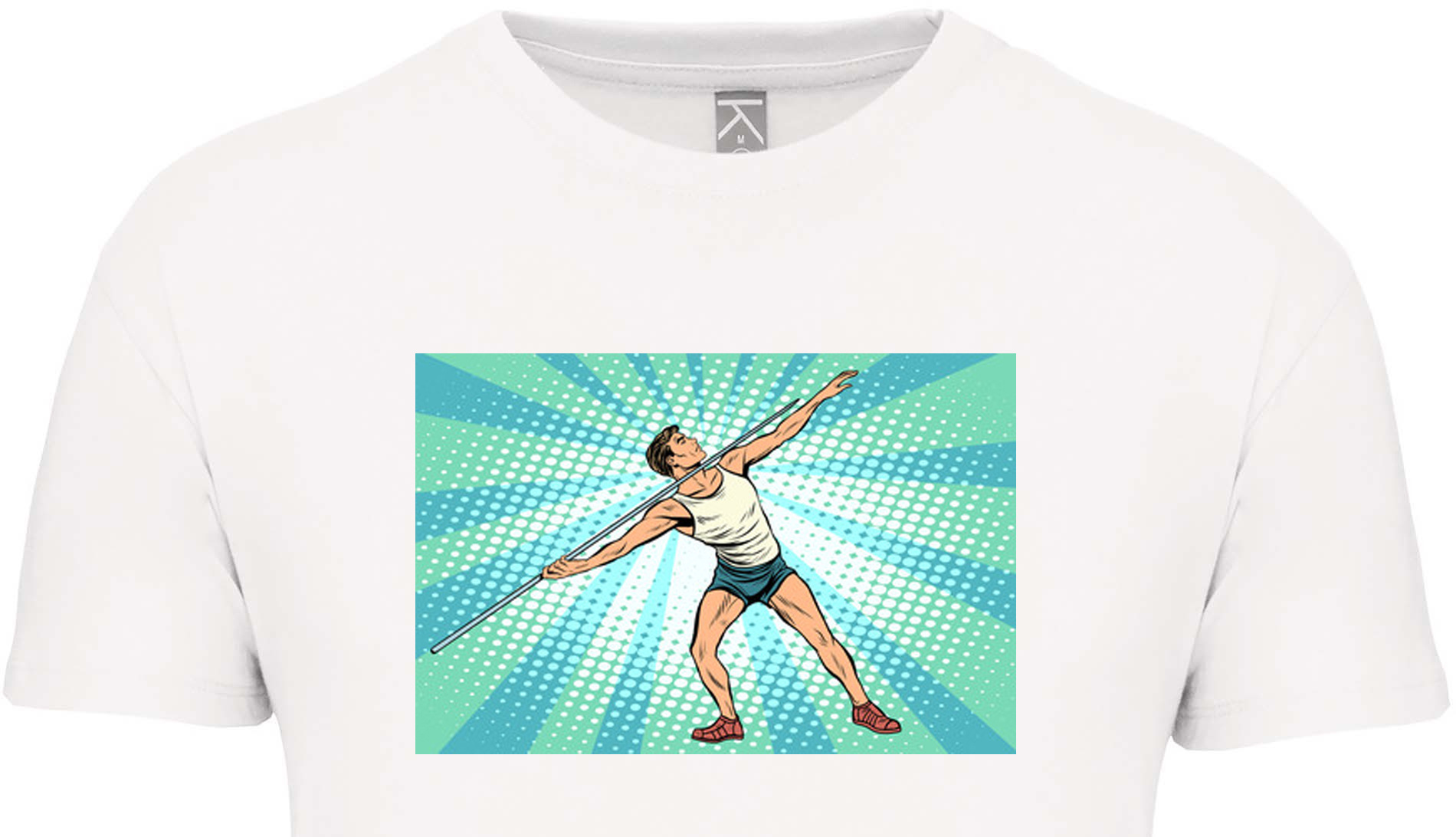 Bio T-Shirt Heren met sportopdruk │Speerwerpen