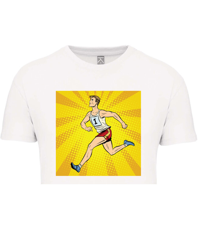 Bio T-Shirt Heren met sportopdruk │Running solo