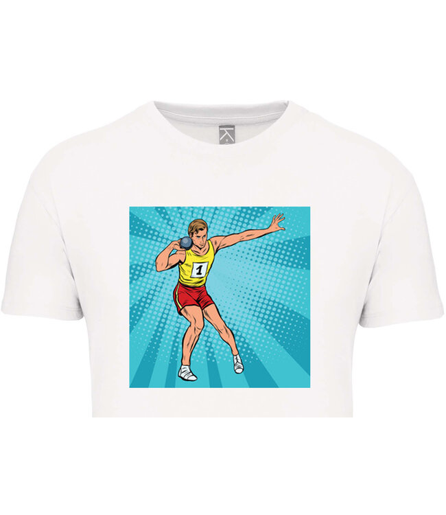 Bio T-Shirt Heren met sportopdruk │Kogelstoten