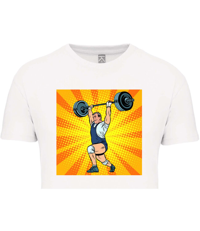 Bio T-Shirt Heren met sportopdruk │Gewichtheffen