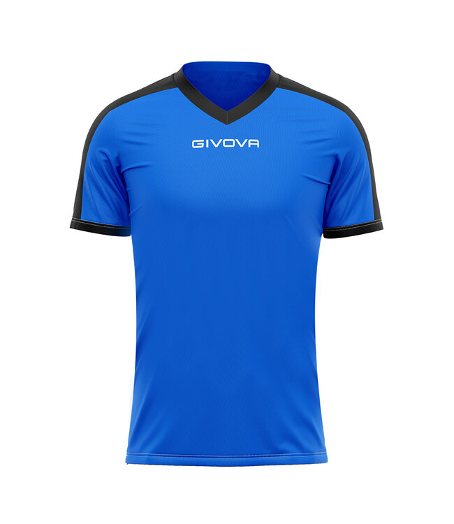 Givova Shirt Revolution Royal-Zwart│KIDS en ADULTS