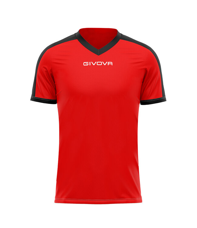 Givova Shirt Revolution Rood-Zwart│KIDS en ADULTS