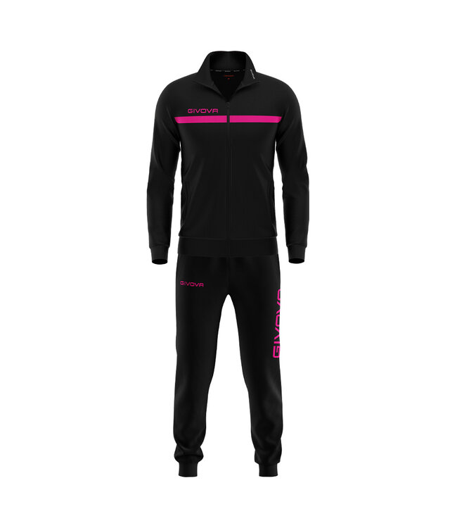 Givova Trainingspak One KIDS en ADULTS │Zwart-Fuchsia