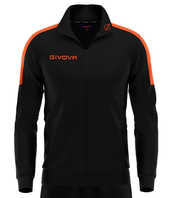 Givova TOP AANBIEDING Trainingspak Revolution Fluo KIDS en ADULTS │Zwart-Oranje