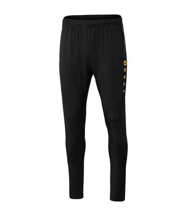 JAKO Trainingsbroek Premium KIDS-DAMES-ADULTS│Zwart-Citroen