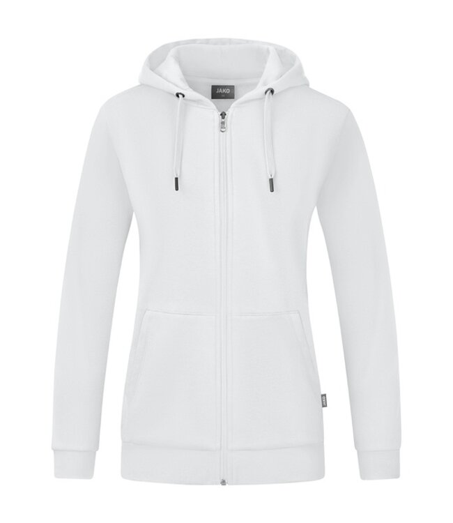 JAKO Organic Full Zip Hoodie DAMES│Wit