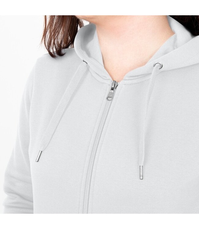 JAKO Organic Full Zip Hoodie DAMES│Wit
