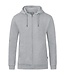 JAKO Organic Full Zip Hoodie UNI│Lichtgrijs gemêleerd