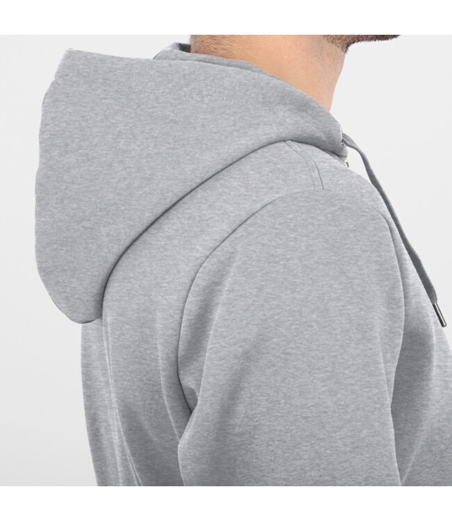 JAKO Organic Full Zip Hoodie UNI│Lichtgrijs gemêleerd