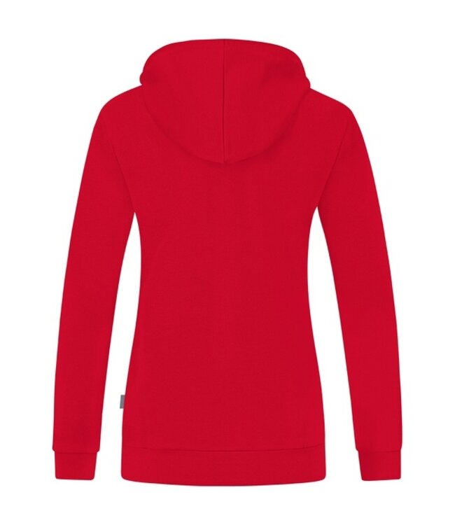 JAKO Organic Full Zip Hoodie DAMES│Rood