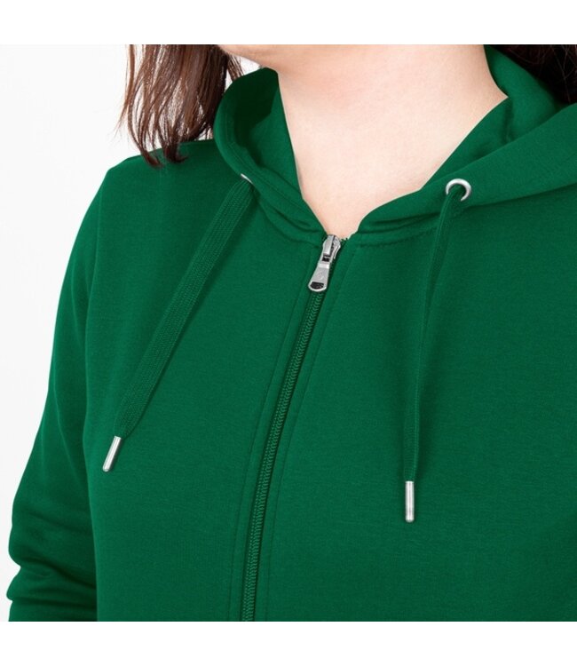 JAKO Organic Full Zip Hoodie DAMES│Groen