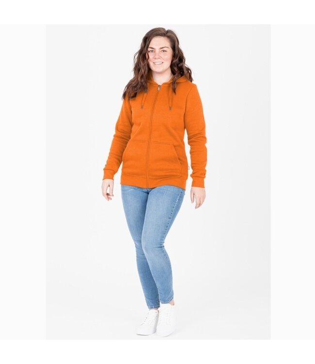JAKO Organic Full Zip Hoodie DAMES│Oranje