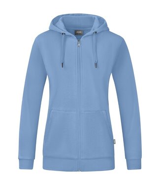 JAKO Organic Full Zip Hoodie DAMES│Ice blue