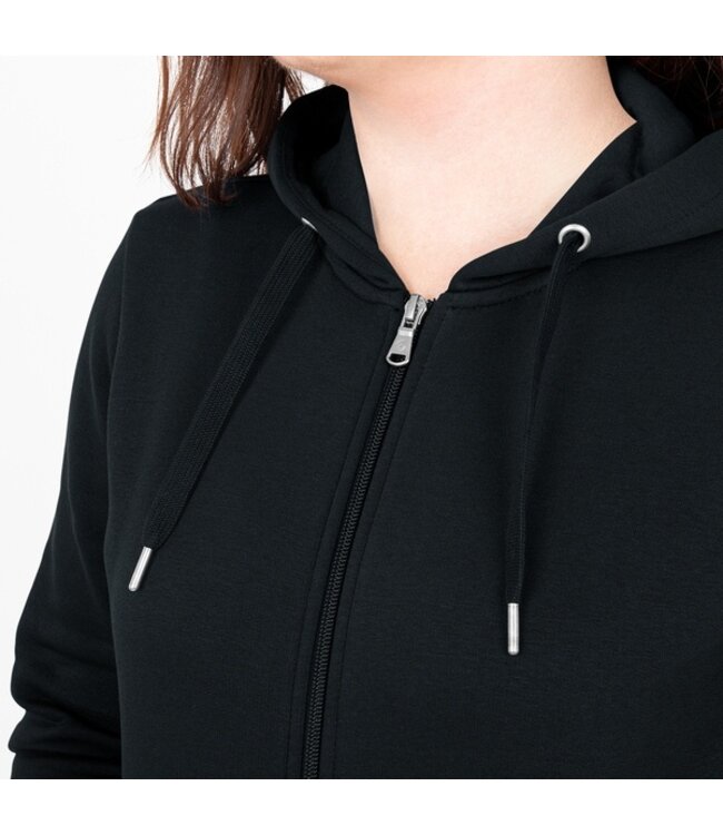 JAKO Organic Full Zip Hoodie DAMES│Zwart