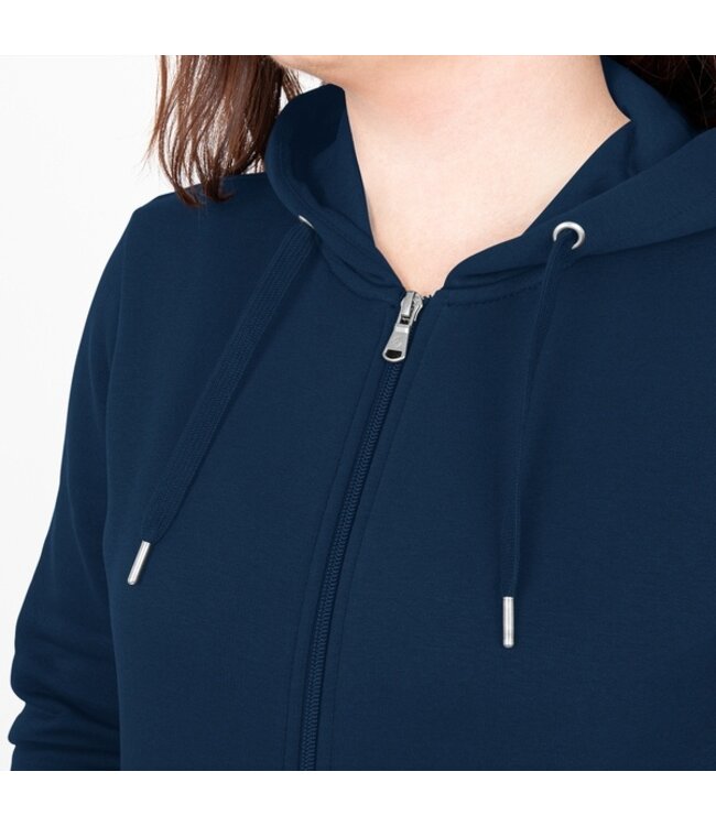 JAKO Organic Full Zip Hoodie DAMES│Marine