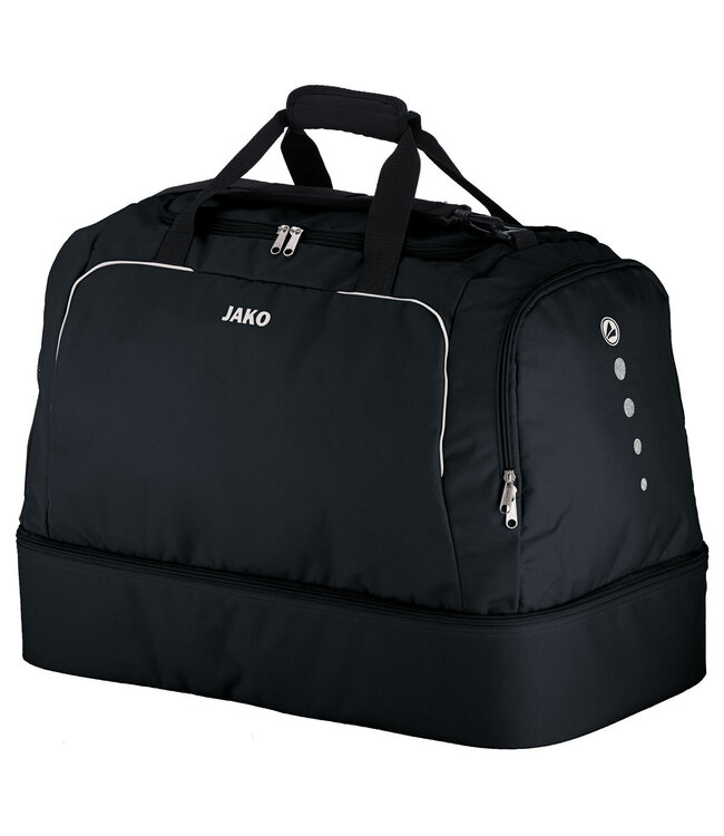 JAKO Sporttas Classico met bodemvak / 3 formaten│Zwart