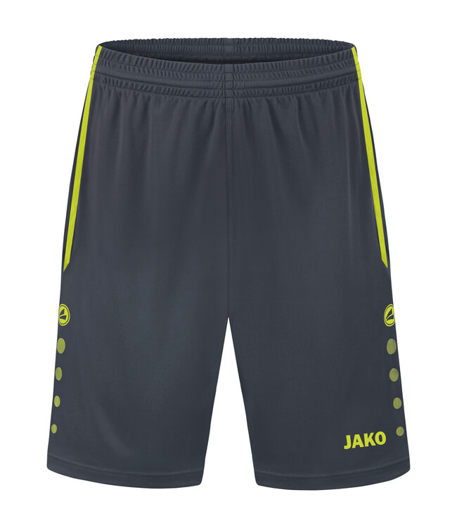 JAKO Short Allround│Kids-Adults│Antraciet-Lemon