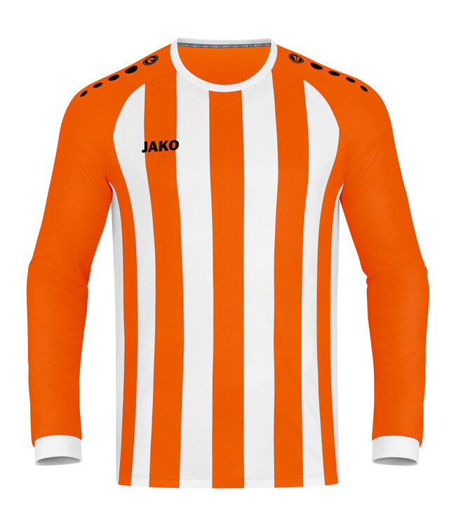 JAKO Shirt Inter Lange mouw│Kids-Adults│Wit-Fluo oranje