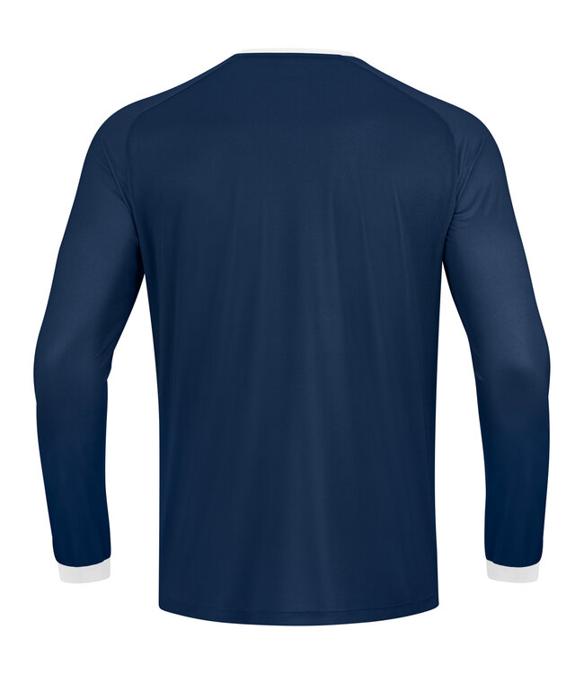 JAKO Shirt Inter Lange mouw│Kids-Adults│Wit-Navyblue