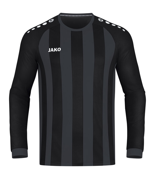 JAKO Shirt Inter Lange mouw│Kids-Adults│Zwart -Antraciet