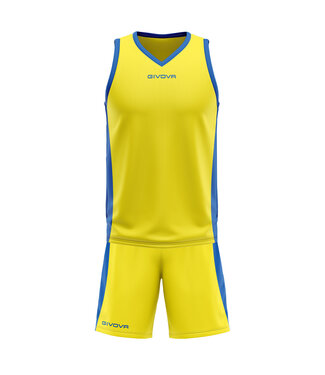 Givova Basketbal kit Power KIDS en ADULTS│Geel-Royalblue