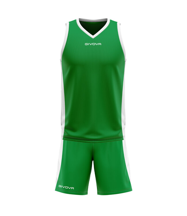 Givova Basketbal kit Power KIDS en ADULTS│Groen-Wit