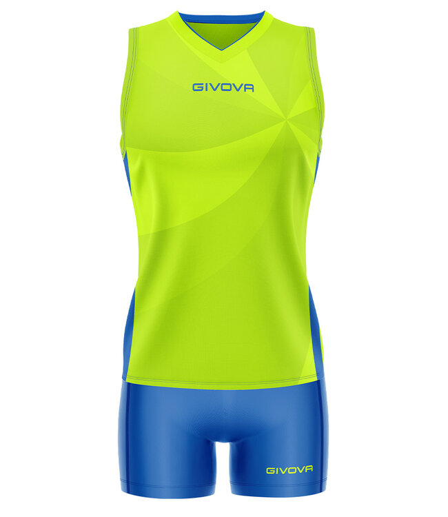 Givova Givova Volleybalset Elica voor Dames│Lime-Royalblue