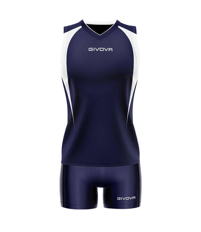 Givova Volleybalset Spike voor dames│Navy-Wit