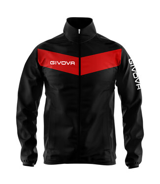 Givova regenjas Scudo 3XS-2XL│Zwart-Rood