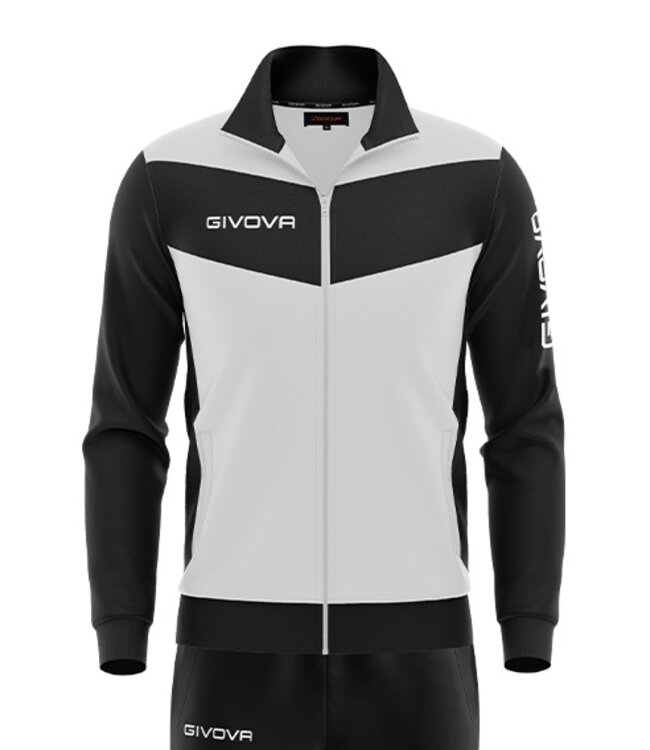 Givova Trainingspak Visa│ADULTS │Wit-Zwart