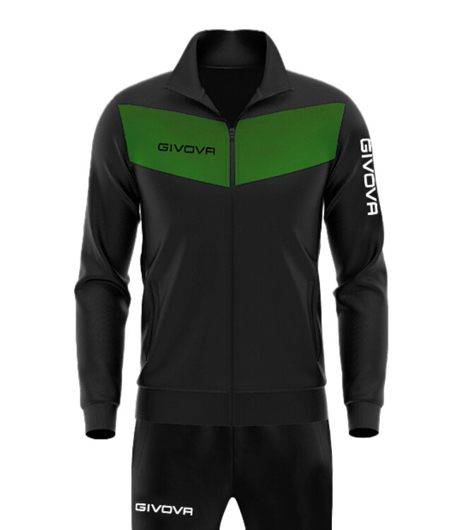 Givova Trainingspak Visa│ADULTS │Zwart-Groen