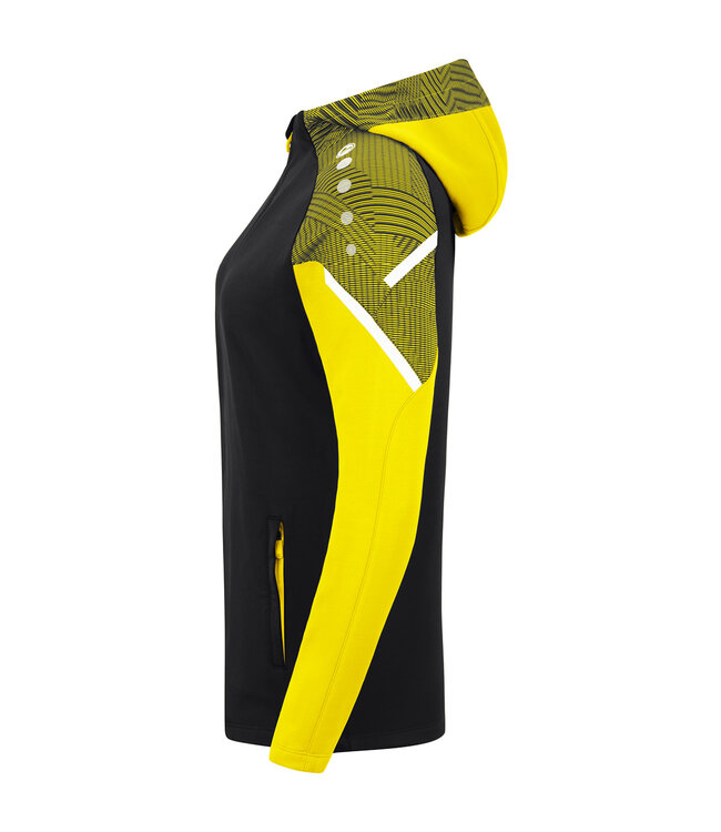 JAKO Jako Jas met Kap Performance│Dames│Zwart-Zachtgeel