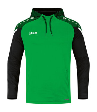 JAKO Jako Sweater met Kap Performance│Kids-Uni-Dames│Zachtgroen-Zwart