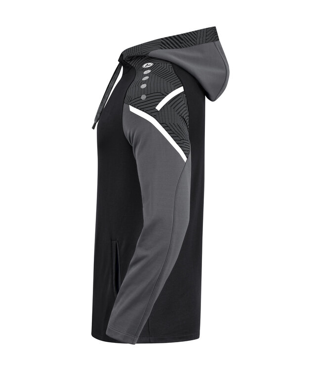 JAKO Jako Sweater met Kap Performance│Kids-Uni-Dames│Zwart-antra Light